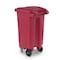 Toter 32 Gal. Red Hazardous Waste Caster Trash Can with Wheels and Lid Lock RMC32 - alternate 6